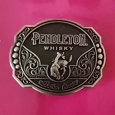 2024 Pendleton Whisky Let'er Buck Belt Buckle Montana Silversmiths • $9.99