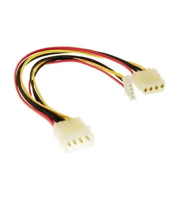 MOLEX 5.25 Extension + 3.5 4Pin Floppy Drive Power Cable Adapter • $6.99