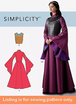 SEWING PATTERN Women Costume Queen Princess Armor Medieval Renaissance Gown 9089 • $9.49