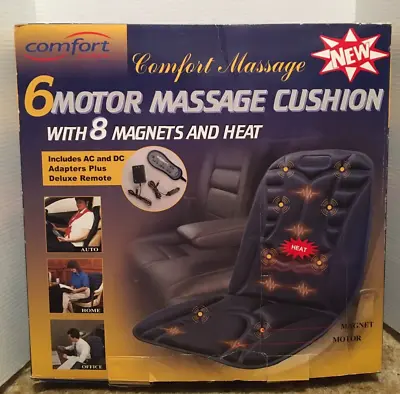 Massage Seat Cushion With 8 Magnets And Heat  Black Used Comfort 6-Motor • $18.95