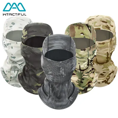 Camouflage Windproof Balaclava Tactical Ski Sport Full Face Mask Hood Helmet Hat • $8.99