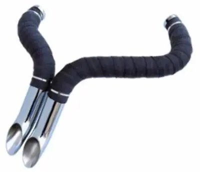 Chrome 2 L.A.F LAF Big Growl Short Shots Drag Pipes Exhaust Black Wrapped Harley • $189.95