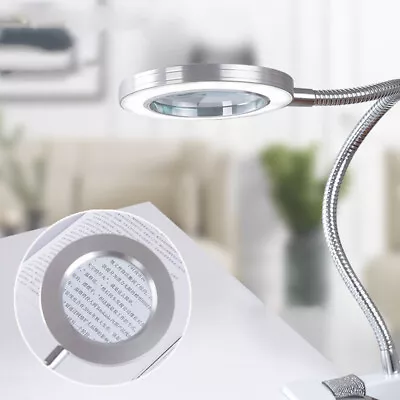 8X Magnifying LED Desk Lamp Clamp Desktop Beauty Lamp Magnifier Light Nail Salon • $27.90