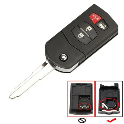 New 4 Buttons For Mazda 3 5 6 RX8 CX5 CX7 CX9 RX-8 Smart Flip Key Case Shell Fob • $8.95