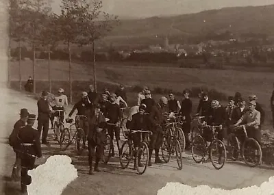 $299.99 • Buy Damaged BICYCLE RACE Vintage Photo Early 1900s Racing RIDERS Bike Europe