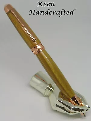 Lj - Keen Premium Handcrafted Verawood Pearl Topped European Copper Pen • $75