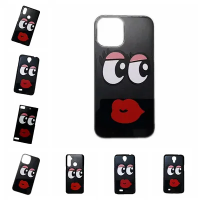 Case For Various Phones 3D Cute Lips Eye Black Back Hard Protective Cover • $7.38