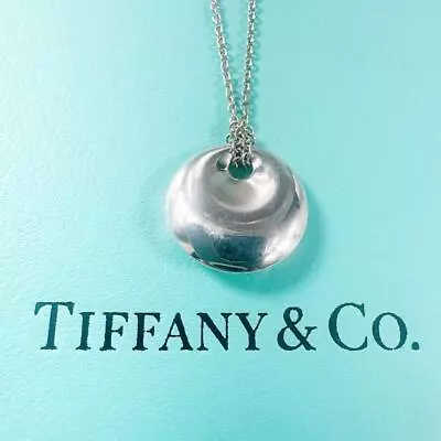 Tiffany Co Necklace  Round Elsa Peretti Silver • $149.89