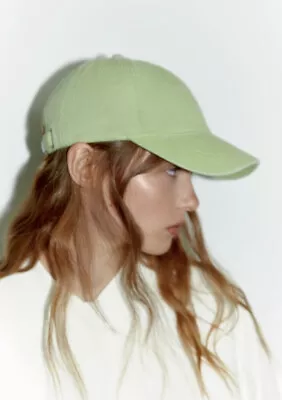 Zara Green Basic Twill Cap • £10