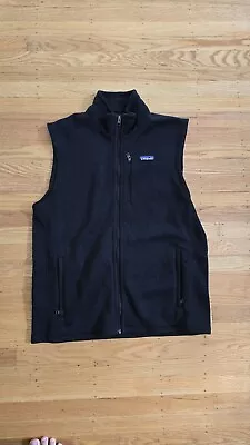Patagonia Men's Better Sweater Fleece Vest Black Zip Up Size Large  • $34.99