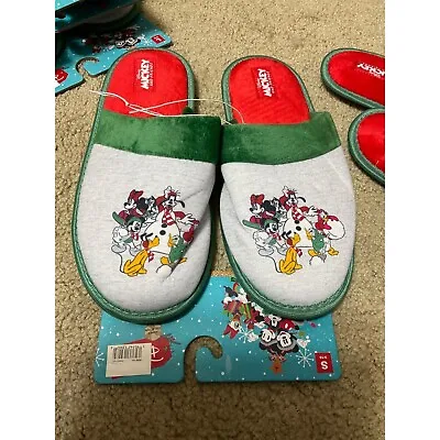 GroundUp Disney Mickey Mouse Christmas Slippers Small 9-10 NEW • $12.95