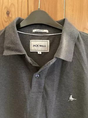 Jack Wills Large Polo Shirt Dark Grey • £15