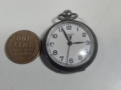 Vintage 1940s Imperial Model 160 Sterling Silver Nurses Pocket Watch Swiss Made • $120