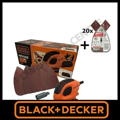 Black & Decker Mouse Palm Corner Detail Mini-Sander & Multi-Mixed Sanding Sheets • £5.99