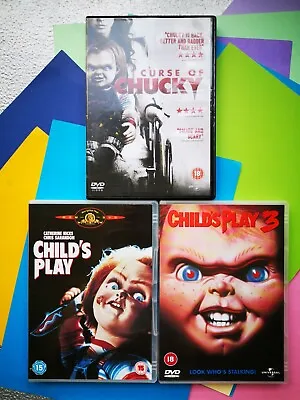 £14.99 • Buy Child's Play - 3 X DVD Bundle - Inc Original Movie, Part 3 And Curse Of Chucky -