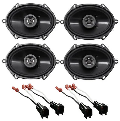 Hifonics 6x8  Front+Rear Speaker Replacement Kit For 99-04 Ford F250/350/450/550 • $83.80