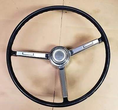 1966 1967 Malibu Steering Wheel 3 Spoke Chevelle Horn Button Emblem El Camino • $220