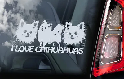£3.50 • Buy I LOVE CHIHUAHUAS Car Sticker, Chihuahua Dog Window Sign Decal Gift Pet - V08