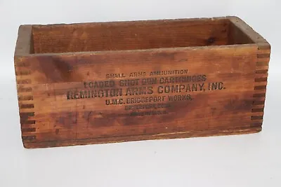 Remington Arms Co. UMC Bridgeport Works .410 Dovetail Wooden Ammo Box Empty • $65