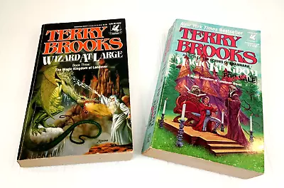 Lot Of  2 Terry Brooks Books Magic Kingdom Of Landover Wizard At Large Paperback • $8.55