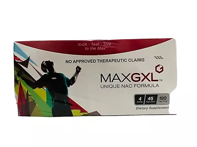 MaxGXL Unique NAC Formula 180 Caps 30 Day Supply (Pack Of 4) Exp6/2024 • $75