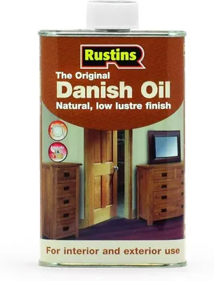 Rustins Original Danish Oil 500ml Natural Soft Lustre Finish For All Woods • £12.49