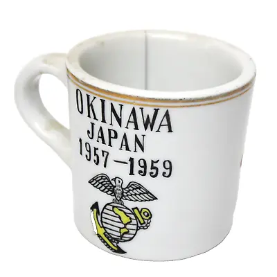 1950s Okinawa Japan Souvenir Mug Named USMC 2nd Marine US Military USGI Vietnam • $10