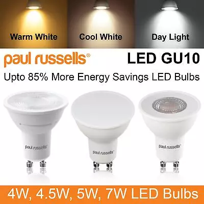 GU10 LED Bulbs Spotlights Dimmable Lamps Warm Cool White Day Light Down Lights • £5.99