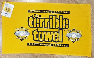 Myron Cope's Pittsburgh Steelers Three Rivers Stadium Terrible Towel Nwt New • $17