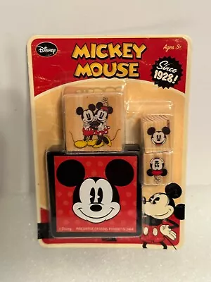 Vintage DISNEY MICKEY MOUSE 4 PC RUBBER INK STAMP SET • $7.20