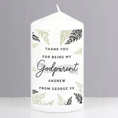 £14.99 • Buy CHRISTENING Thank You For Being My Godparent Candle Personalised Gift