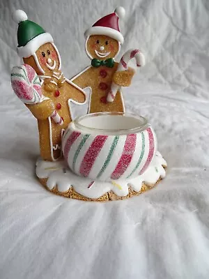 Yankee Candle Christmas Gingerbread Couple Tea Light Holder • £42