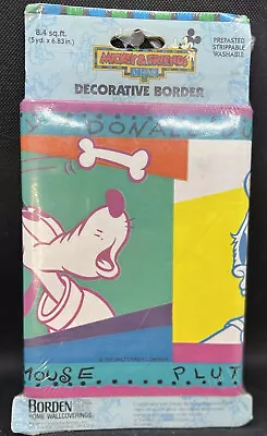 Vintage Disney Borden Mickey Mouse And Friends Wall Border Decorative Wallpaper • $5.50