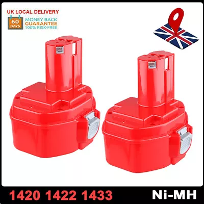 2X For Makita 1420 14.4V Ni-MH Battery 1434 1435 1422 PA14 193101-2 6280D 6281D • £15.49