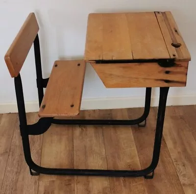 £80 • Buy Industrial School Desk Mid Century Vintage Modernist 1950s