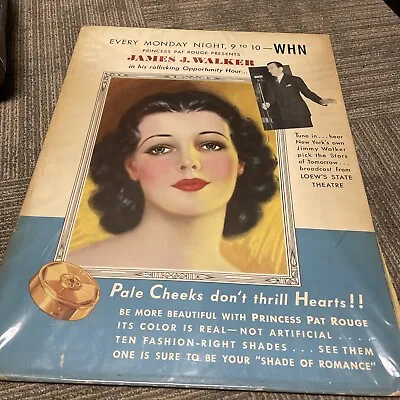 Vintage Antique 1920s General Store Display Sign Princess Pat Rouge Makeup 26” • $289