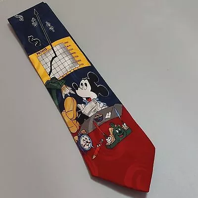 Disney Mickey Unlimited MBM Growth Profit Chart Novelty Print 100% Silk Tie • $28