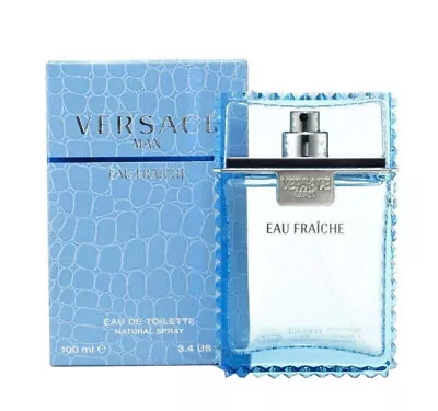 Versace Eau Fraiche Men 3.4 Oz 100 Ml Eau De Toilette Spray Nib Sealed • $41.42