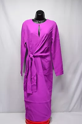 NWT REISS Valentina Tie Waist Bodycon Magenta Dress  Size 6 • $49.99