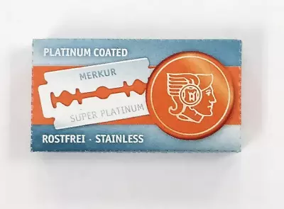 Merkur Platinum Coated Double Edge Razor Blades (10 Blade Pack) • $8.95