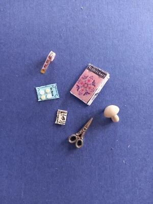 £2.90 • Buy 1/12 Sewing  Items  Darning Mushroom, Scissors, Tape Measure, Buttons, Etc.