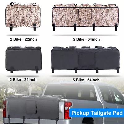 2/5 Bike Pickup Truck Bed Tailgate Crash Shuttle Pad Protector Cover Mat Black • $32.99