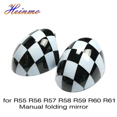 Car Side Mirror Cover Cap Manual Folding For   Cooper R55 R56 R57 R58 R60 R61 • $33.91