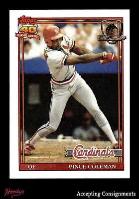 1991 Topps Desert Shield #160 Vince Coleman UER CARDINALS Card • $2.55