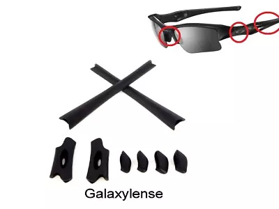 Earsock & Nose Pad Rubber Kits For Oakley Flak Jacket XLJ Sunglasses Black • $5.25