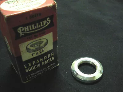 Vintage Bicycle Phillips Head Fittings 1  X 24t Expander Screw Races Chrome NOS • $12.66