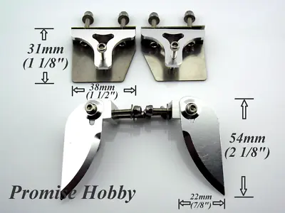 Promise Hobby Alloy Trim Tabs & Turn Fins Set For Small Electric Nitro RC Boat • $33.95