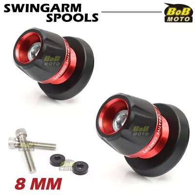 M8 Red Swingarm Spools Rear BB01 For Indian FTR1200 / S 19 20 21 22 23 • $28.23