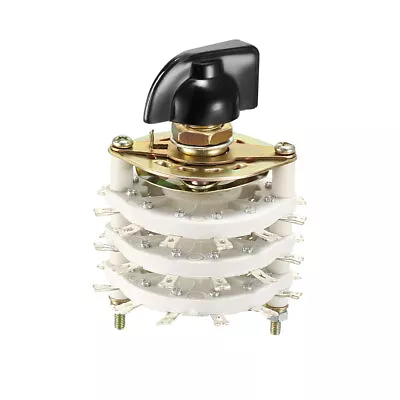 6P5T 6 Pole 5 Position 3 Deck Band Channel Rotary Switch Selector With Knob • $16.36