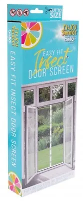 Insect Screen Bug Fly Mosquito Curtain White Magnetic Door 210x90cm Easy Fit • £9.95